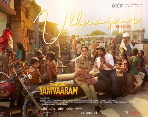 'Ullasam' lyrical song release from 'Saripoda Shanivaram'