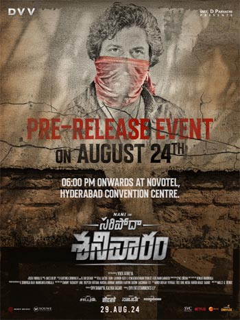 Here are the details of Nani's “Saripoda Satyabha” pre-release event!