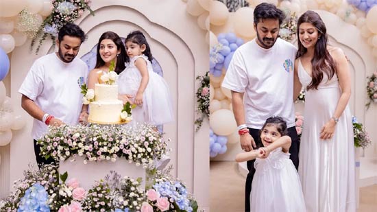 Homely heroine in baby shower celebrations