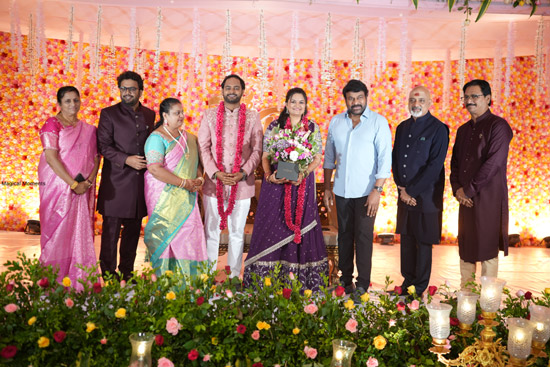 Ramajogaiah Shastri's son's wedding reception.. Tollywood celebrities buzz