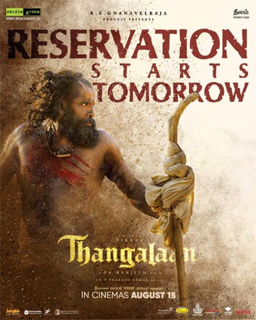 "Thangalan" bookings from tomorrow!