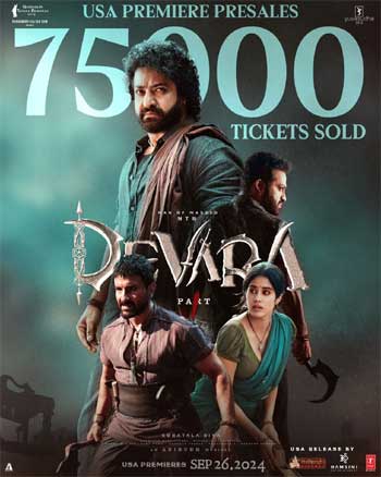 Devara: Devara rampage in the US.. 75 thousand tickets sold!