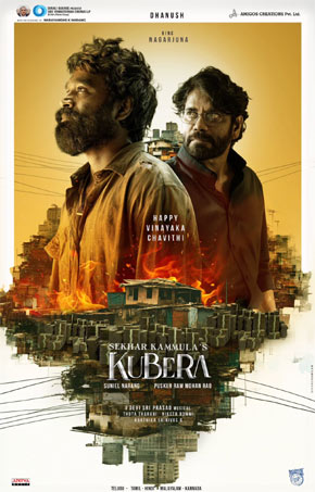 Makers of "Kubera" released an interesting poster on Dhanush and Nagarjuna