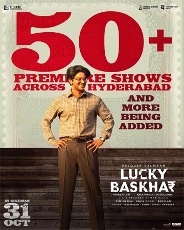 Crazy demand for "Lucky Bhaskar" premiere shows