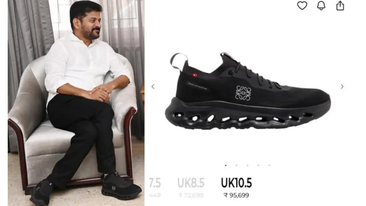 Revanth Reddy: Revanth Reddy in another controversy...satires on shoes?