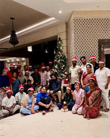 Photo Moment: Charan celebrates Christmas with staff, Upasana | Latest Telugu Movie News, Reviews, OTT, OTT Reviews, Ratings