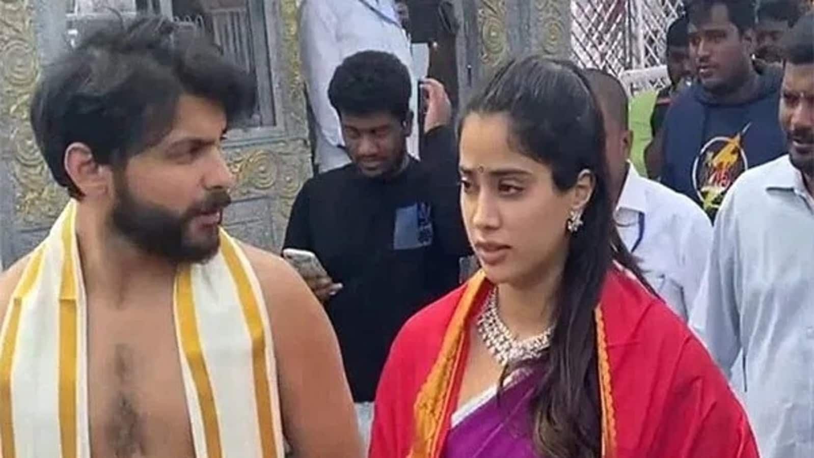 Janhvi Kapoor visits Tirumala Temple with rumored boyfriend Shikhar Pahariya. Watch