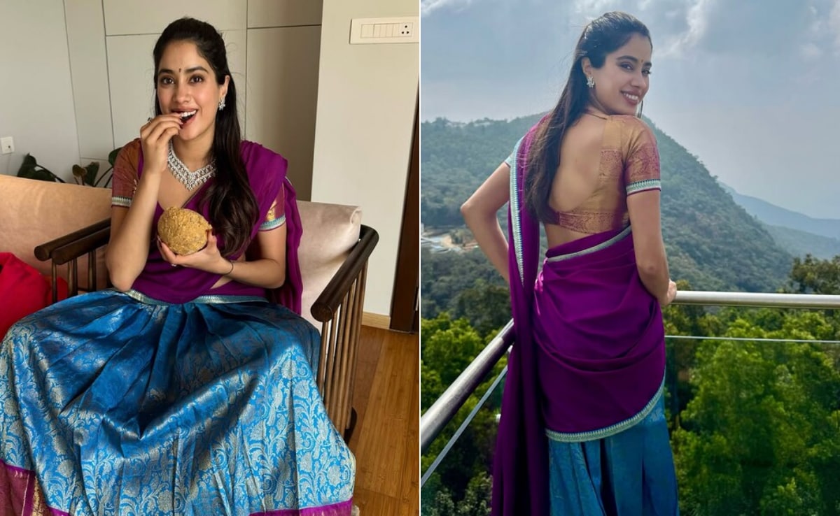 "Happy New Year" Indeed For Janhvi Kapoor In A Traditional Half Saree