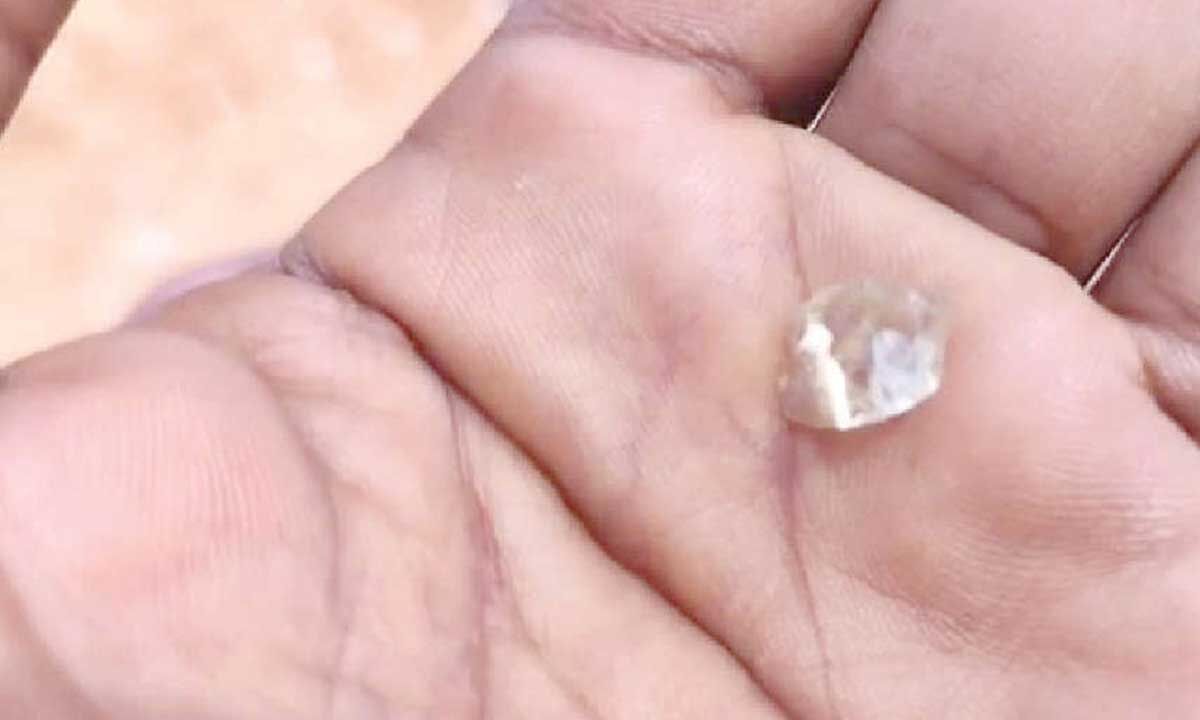 Diamond: Jack Pat for a farmer in Kurnool district .. 30 lakh diamond found?
