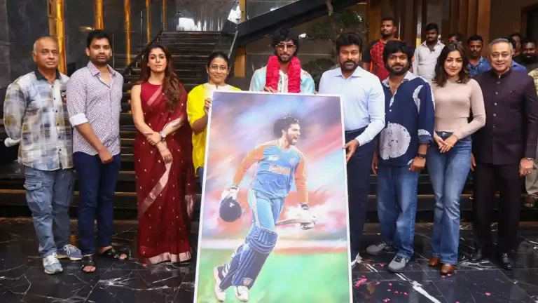 Chiranjeevi Felicitates Young Cricketer Tilak Varma on MSG Set