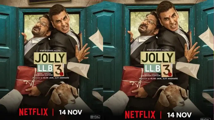 Jolly LLB 3 OTT release: Netflix announces the streaming date of Akshay Kumar’s film
