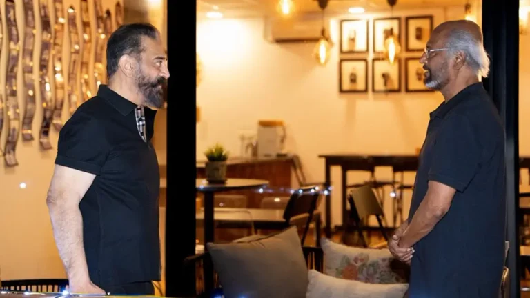 Photo Second: Tamil cinema legends Rajinikanth & Kamal Haasan in one frame Photo Second: Tamil cinema legends Rajinikanth & Kamal Haasan in one frame