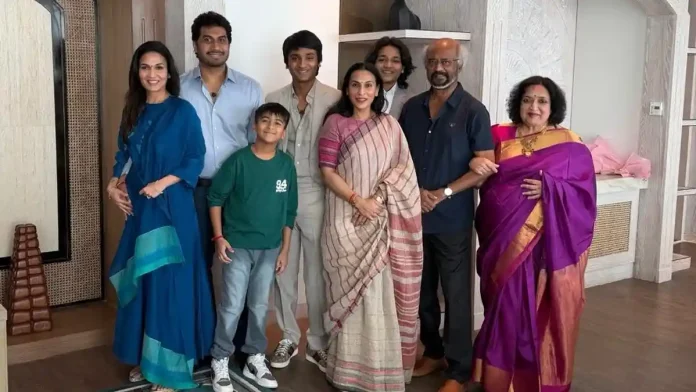 Pic Talk: Three generations in one frame! Rajinikanth’s family snap Pic Talk: Three generations in one frame! Rajinikanth’s family snap breaks the internet