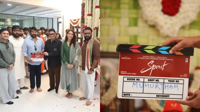 Prabhas’ Spirit Shooting Begins Today, Chiranjeevi Attends the Pooja Ceremony in Hyderabad