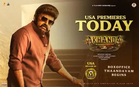 Press Be aware: The Roar Returns: Akhanda 2 USA Premieres Right this moment!