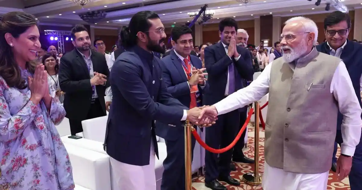 Photo Moment: Ram Charan shares a handshake with PM Modi at Republic Summit 2026