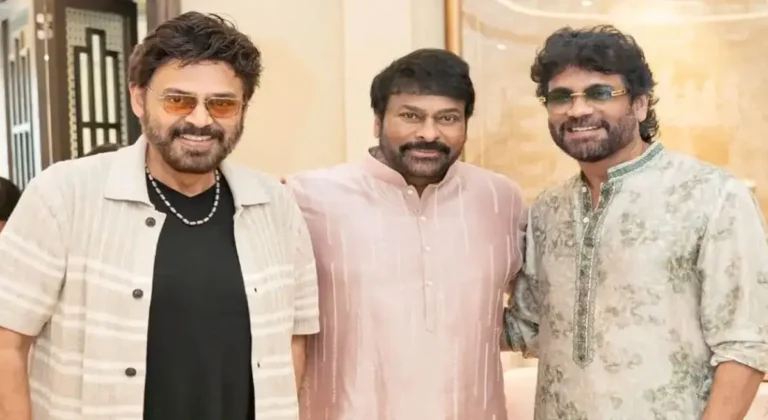 Viral video: Chiranjeevi, Venkatesh & Nagarjuna spotted at Khushbu’s daughter’s wedding Viral video: Chiranjeevi, Venkatesh & Nagarjuna spotted at Khushbu’s daughter’s wedding