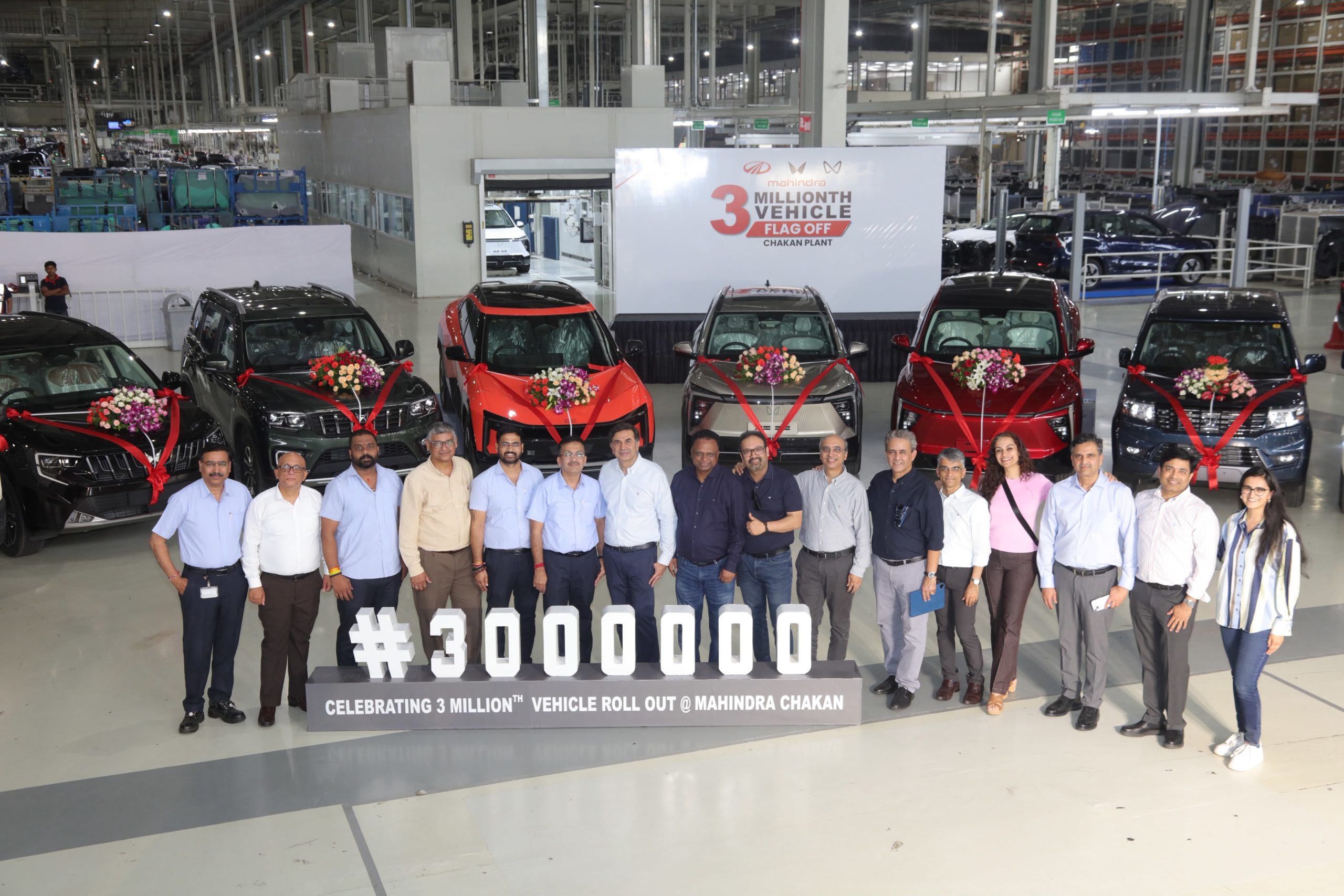 Mahindra Chakan Plant Rolls Out 3 Millionth Vehicle
