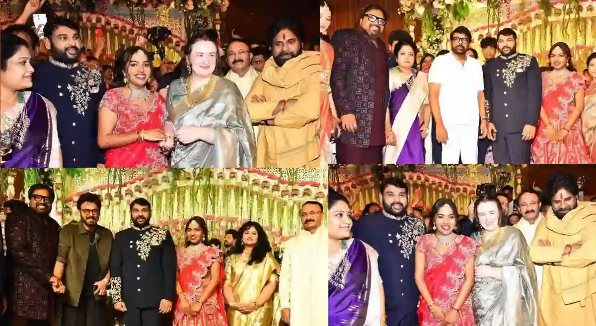 Meher Ramesh's daughter ties the knot: Pawan Kalyan, Chiranjeevi bless couple Meher Ramesh’s daughter ties the knot in a grand ceremony – Chiranjeevi & Pawan Kalyan bless the newlyweds
