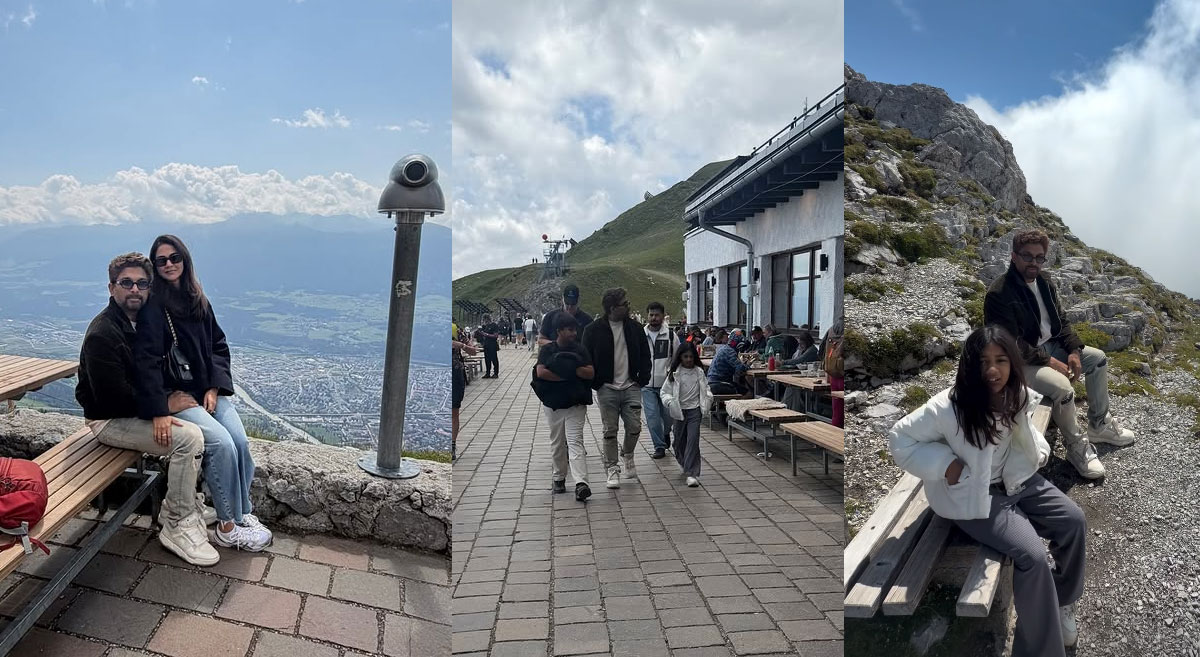 Pic Talk: Allu Arjun Takes a Break from Raaka Shoot, Heads to the Austrian Alps with Family