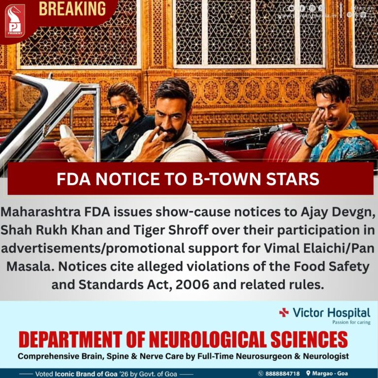 FDA Issues Notices to Shah Rukh Khan, Ajay Devgn Over Vimal Ads FDA Issues Notices to Shah Rukh Khan, Ajay Devgn Over Vimal Ads
