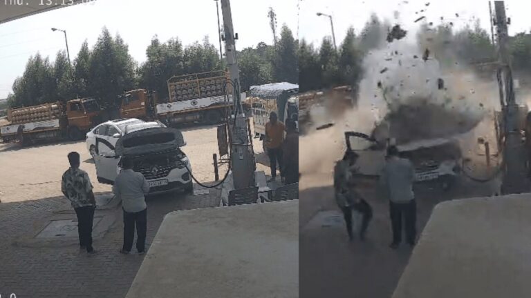 CNG Car: Explodes During Refuelling on NH-48