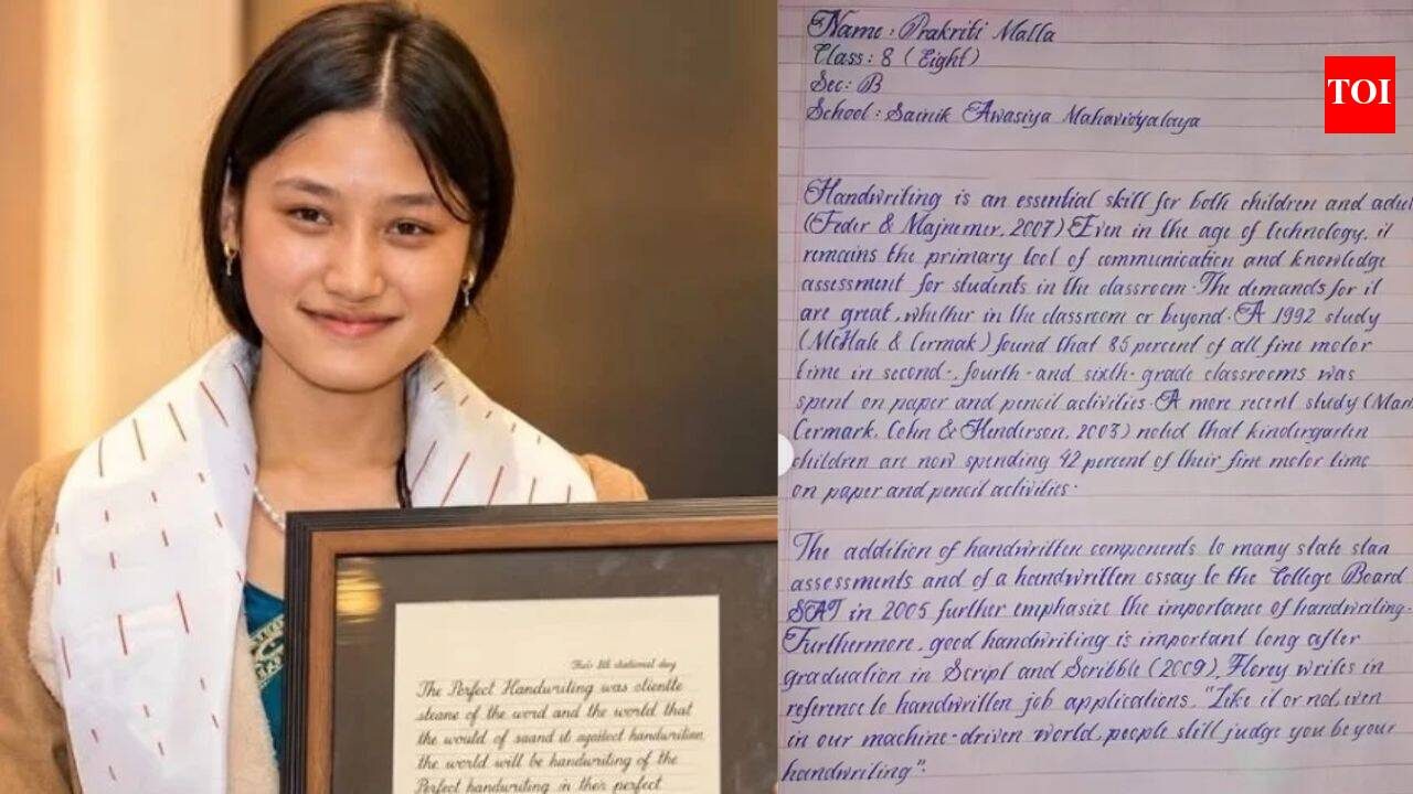 Prakriti Malla: Fourteen‑year‑old’s homework looks printed.. why?